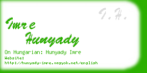 imre hunyady business card